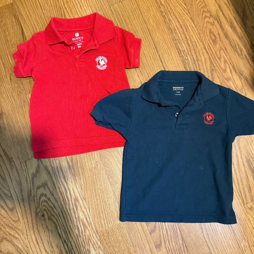 Dennis Uniforms for Primrose School - Polos - red / navy - toddler 3-4